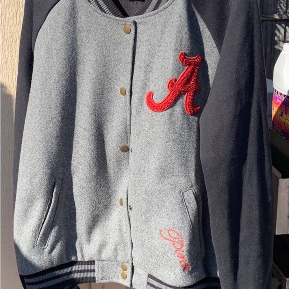 U of ALABAMA x PINK collegiate varsity jacket.